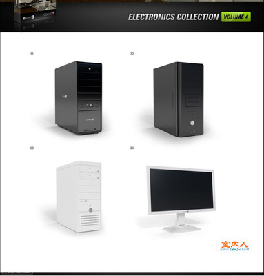 精致電子電器產(chǎn)品模型下載 帶貼圖的先進電器資源指南